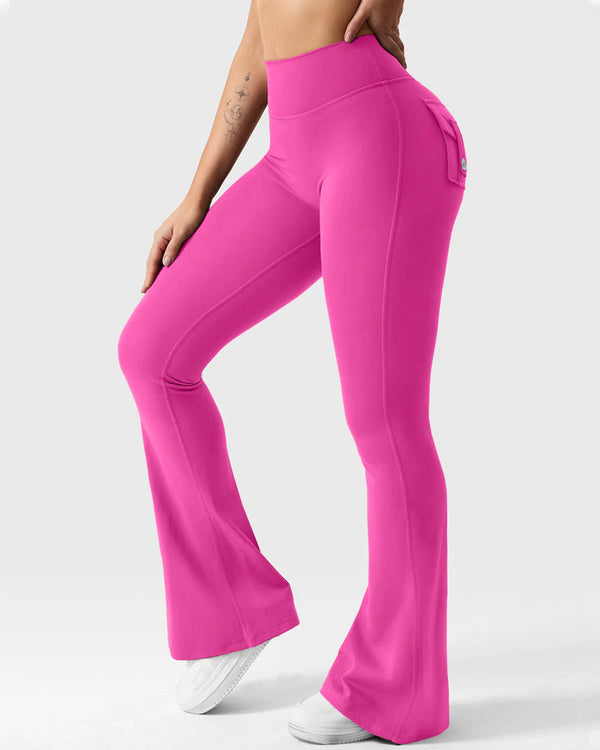 Butt-Lifting Flared Leggings with Pockets