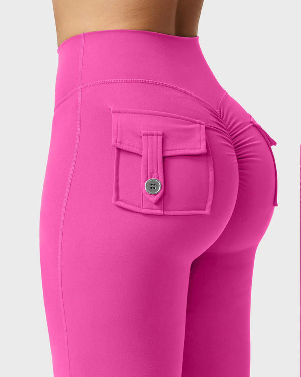 Butt-Lifting Flared Leggings with Pockets