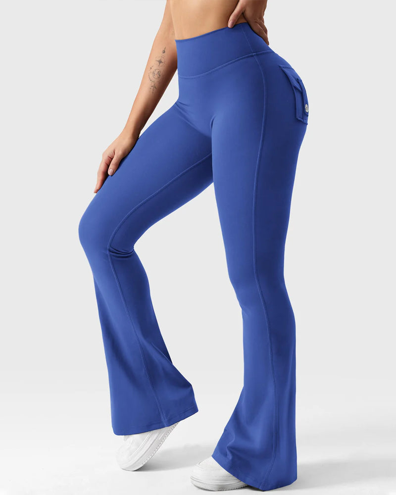 Butt-Lifting Flared Leggings with Pockets