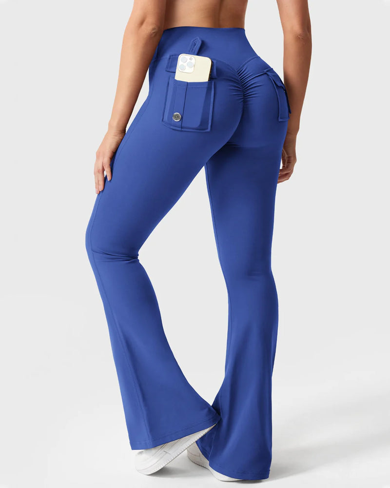 Butt-Lifting Flared Leggings with Pockets