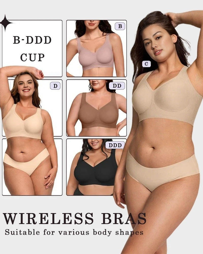 All-Day Comfort Wireless Full-Coverage Jelly-Smoothing Bra for Everyday Support