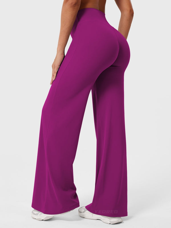 Buttery-Soft High-Waist Straight-Leg Leggings with No Front Seam - Women's Gym Yoga Pants & Fitness Tights